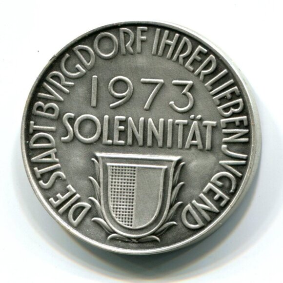 1973 Switzerland Stadt Burgdorf Solennitat Medal (b652-1) - Picture 1 of 2